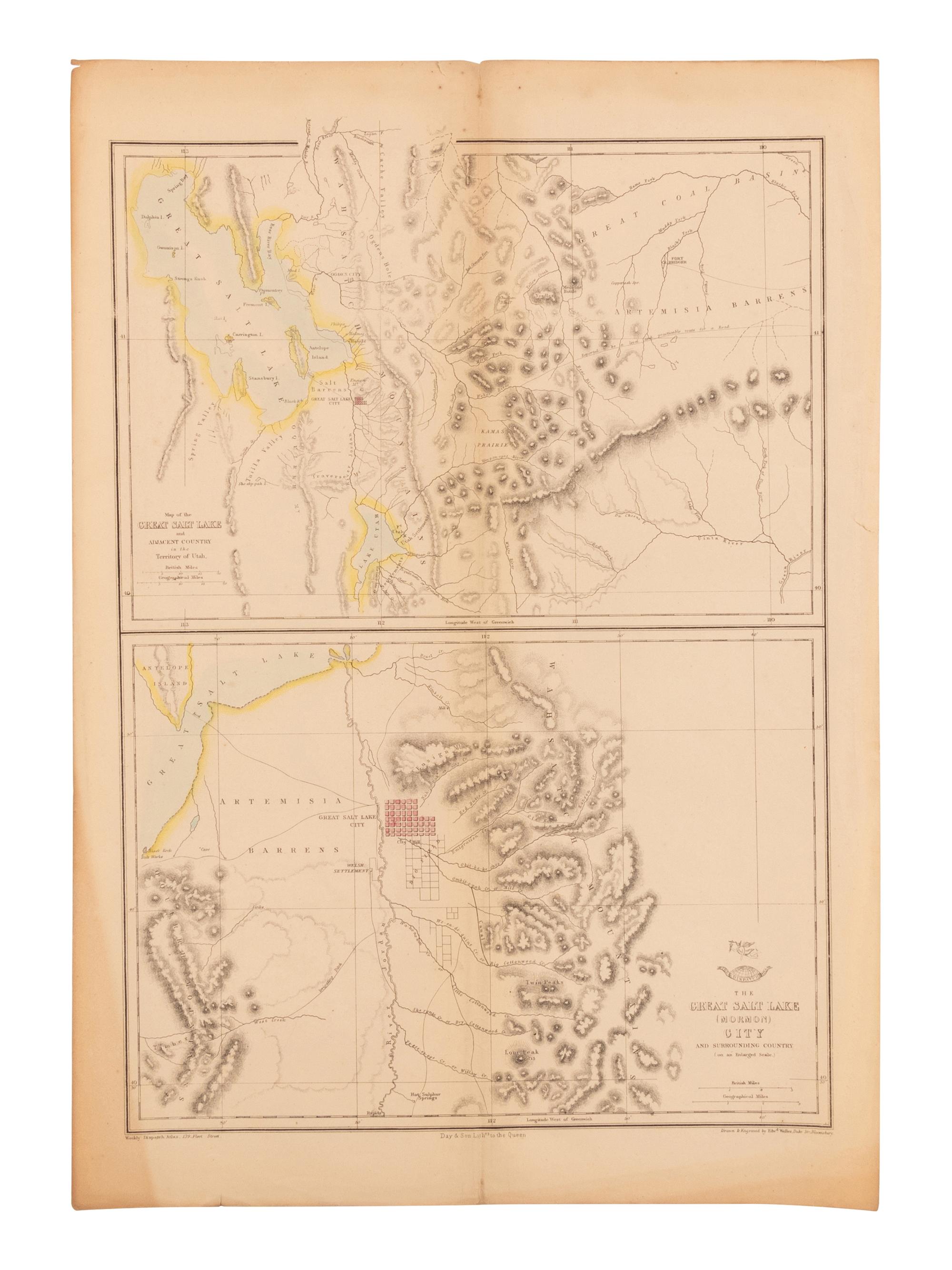 [AMERICANA - MAPS]. A group of 5 engraved maps of the American West, comprising: