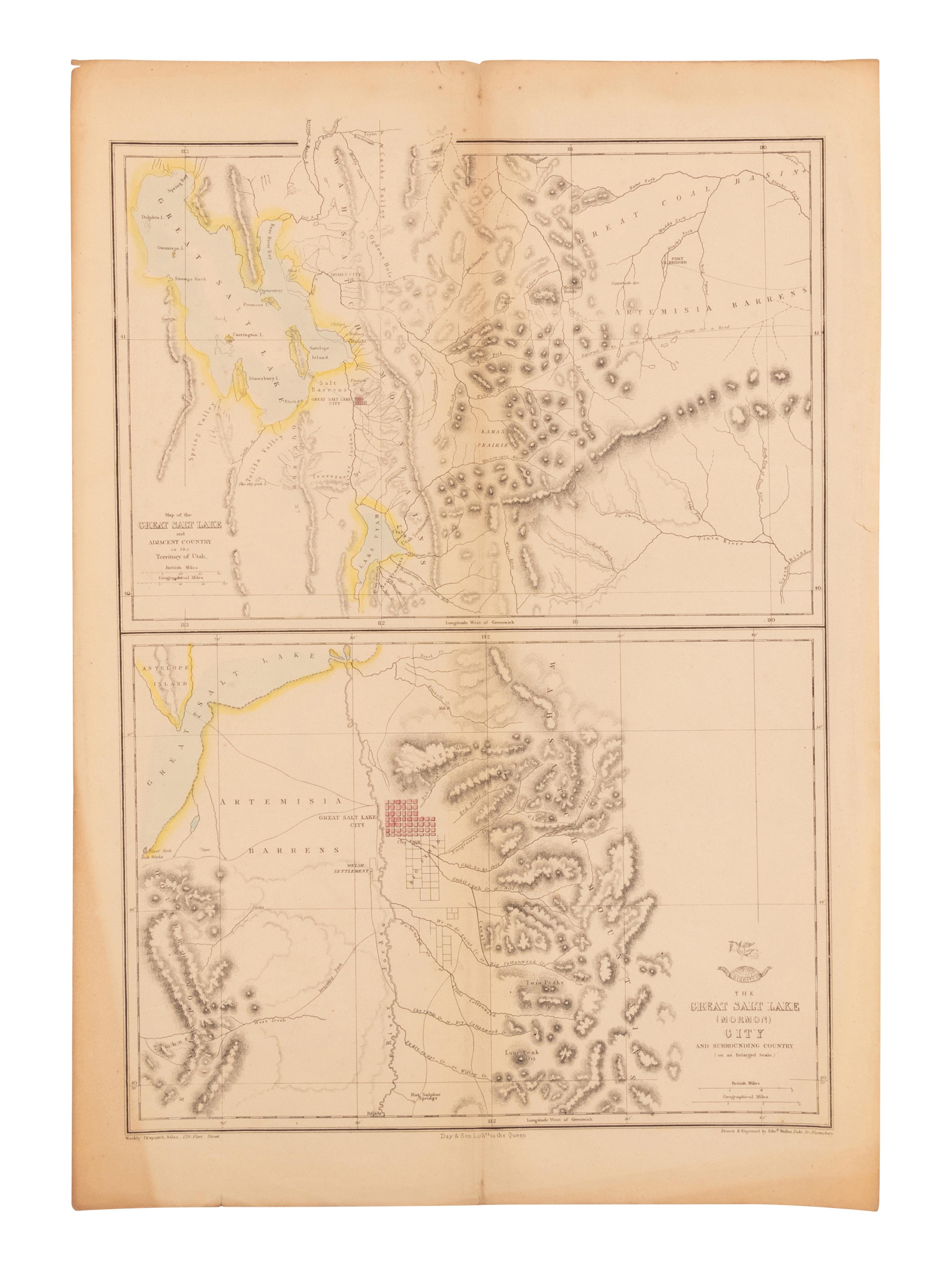 [AMERICANA - MAPS]. A group of 5 engraved maps of the American West, comprising: