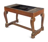 An Empire Style Gilt Metal Mounted Painted Game Table