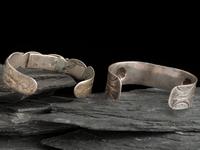 Navajo Silver and Turquoise Cuff Bracelets