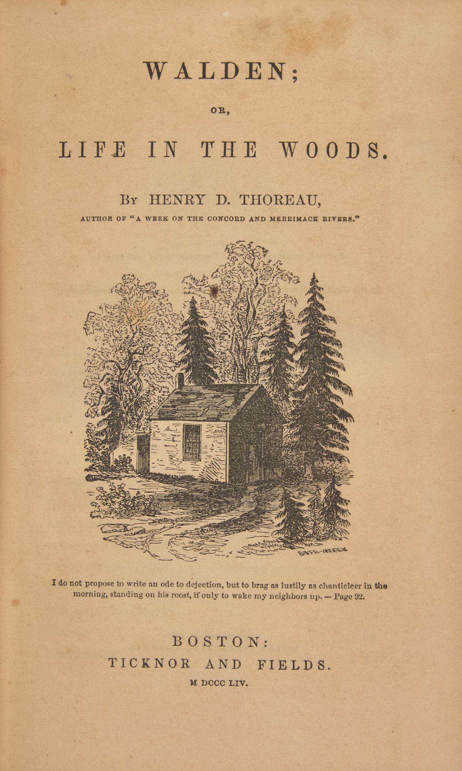 [Literature] Thoreau, Henry D. Walden; or, Life in the Woods