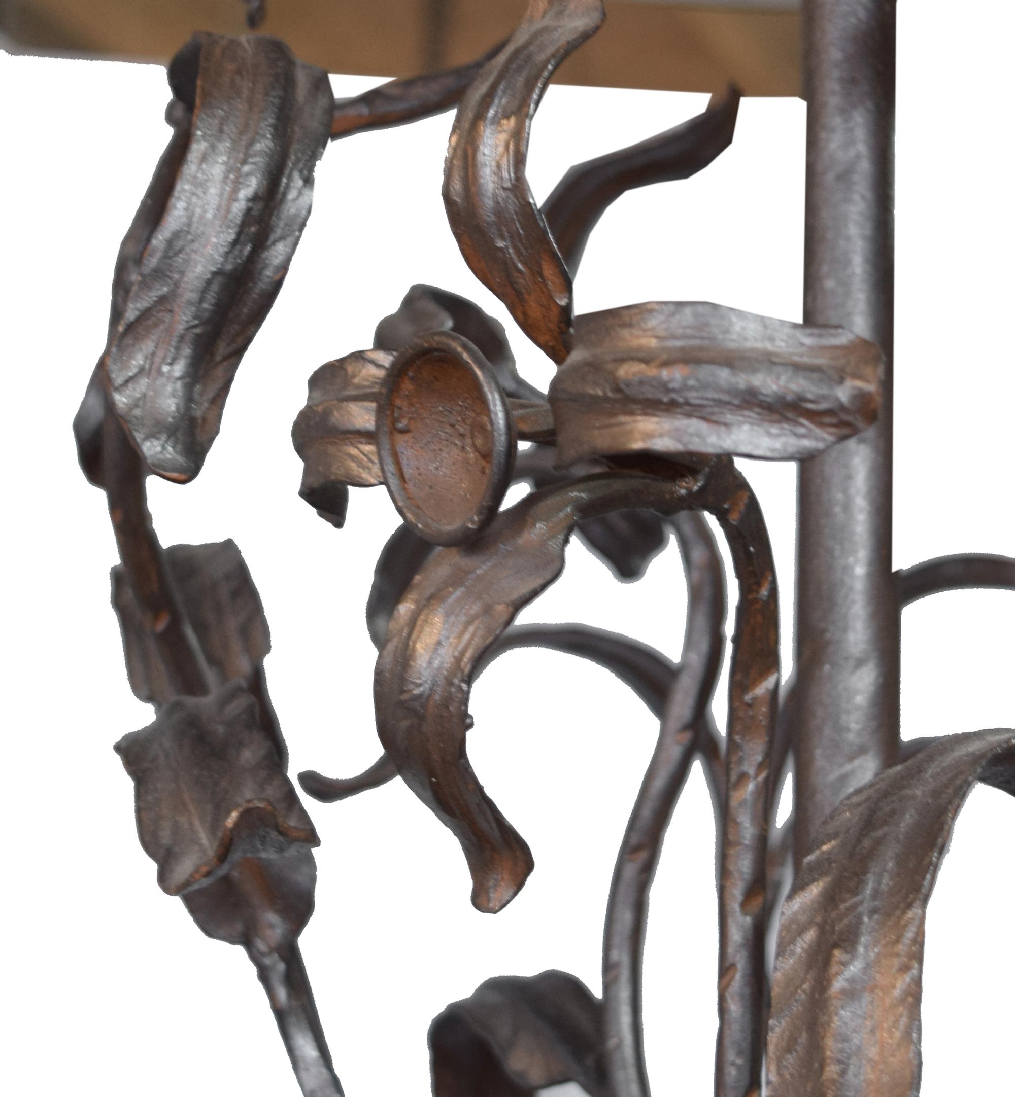 A Cast Iron Table Lamp by Jose Thenee 24" W x 24" D x 44" H — Argentina, Circa 1930