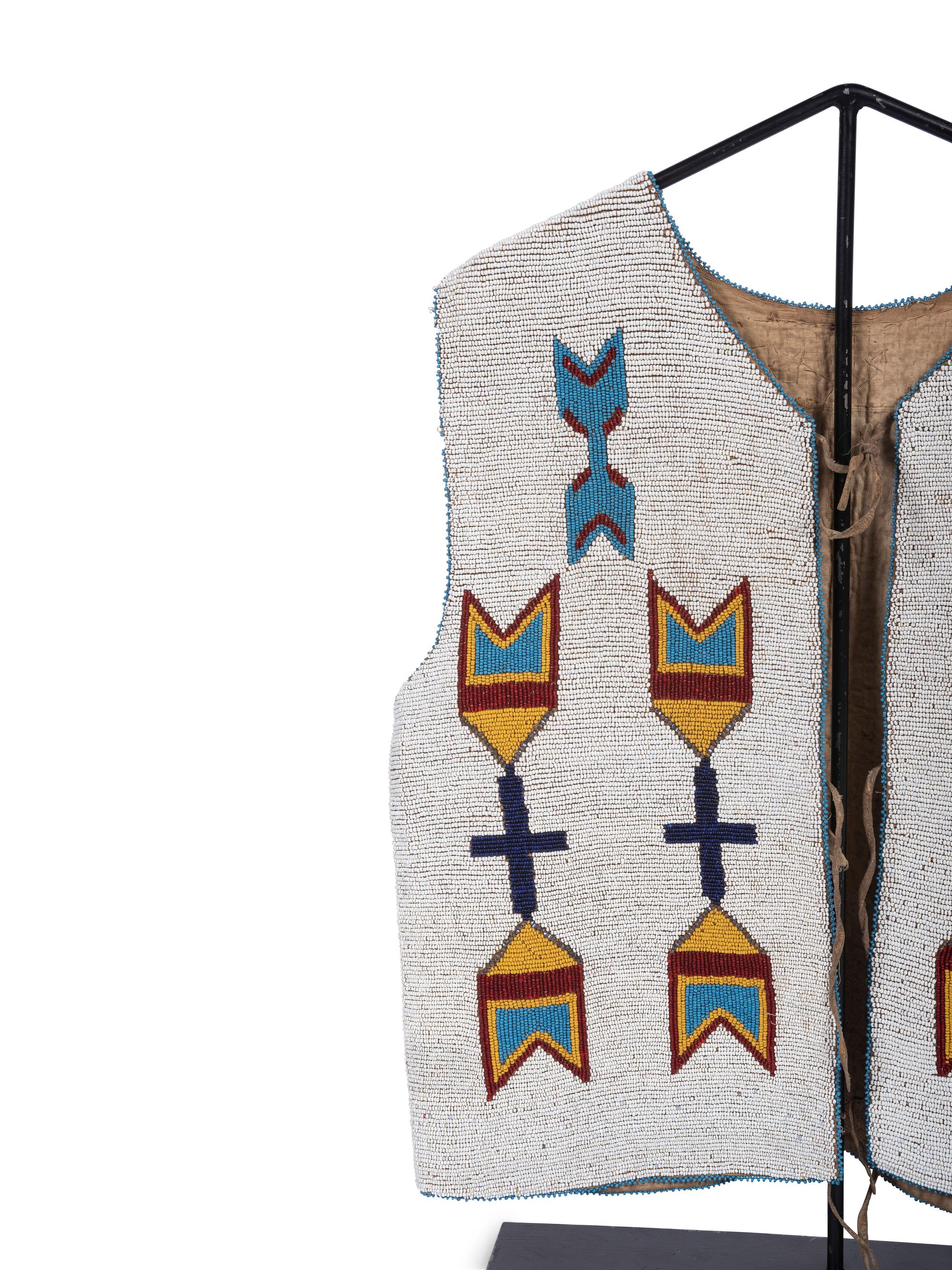 Plains Cree Beaded Vest, with Elk