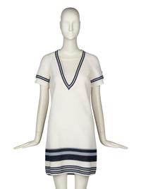 CHANEL STRIPED KNIT DRESS