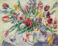 British School, early 20th Century — Still Life with Tulips