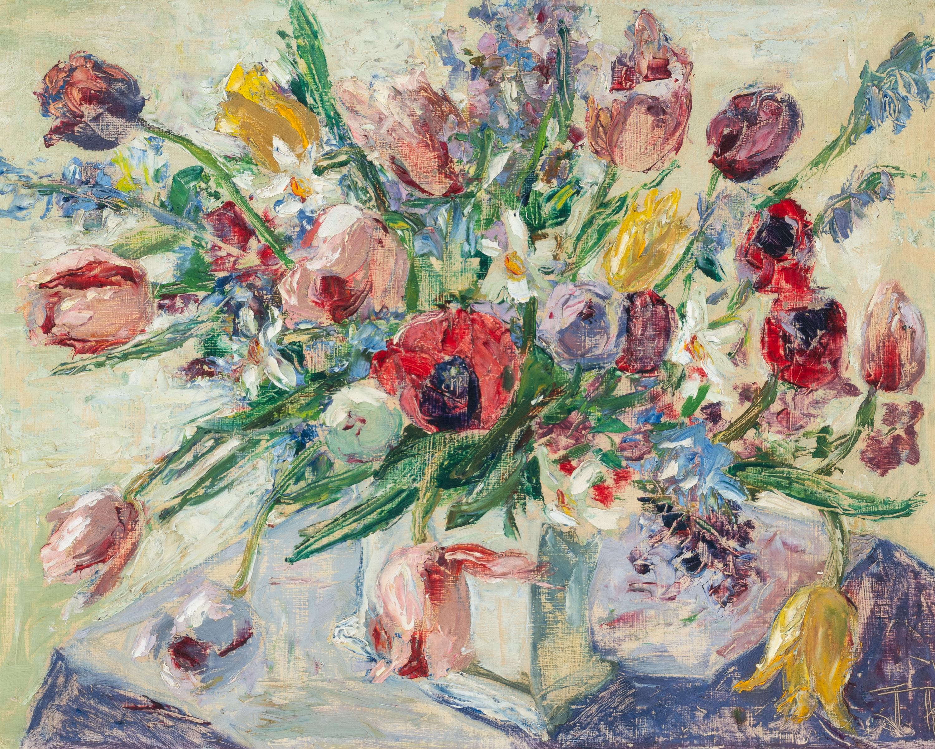 British School, early 20th Century — Still Life with Tulips