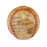 A 1955 Almendares Blues Team Signed Autograph Baseball