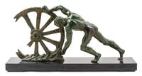 A Continental Bronze Figure Height 13 x width 27 inches. — EARLY 20TH CENTURY