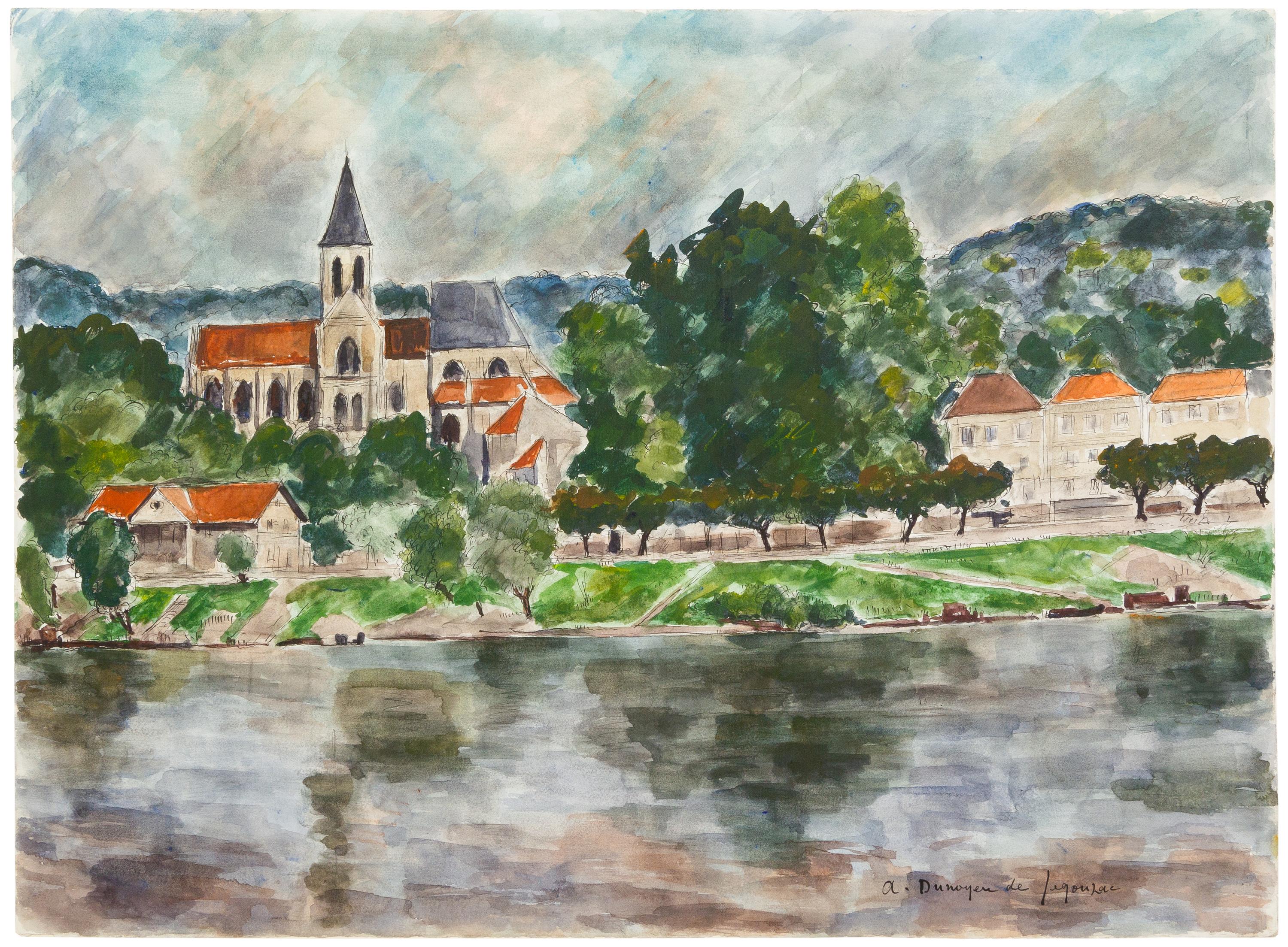 André Dunoyer de Segonzac, (French, 1884-1974), Seine sur la Triel, 1960