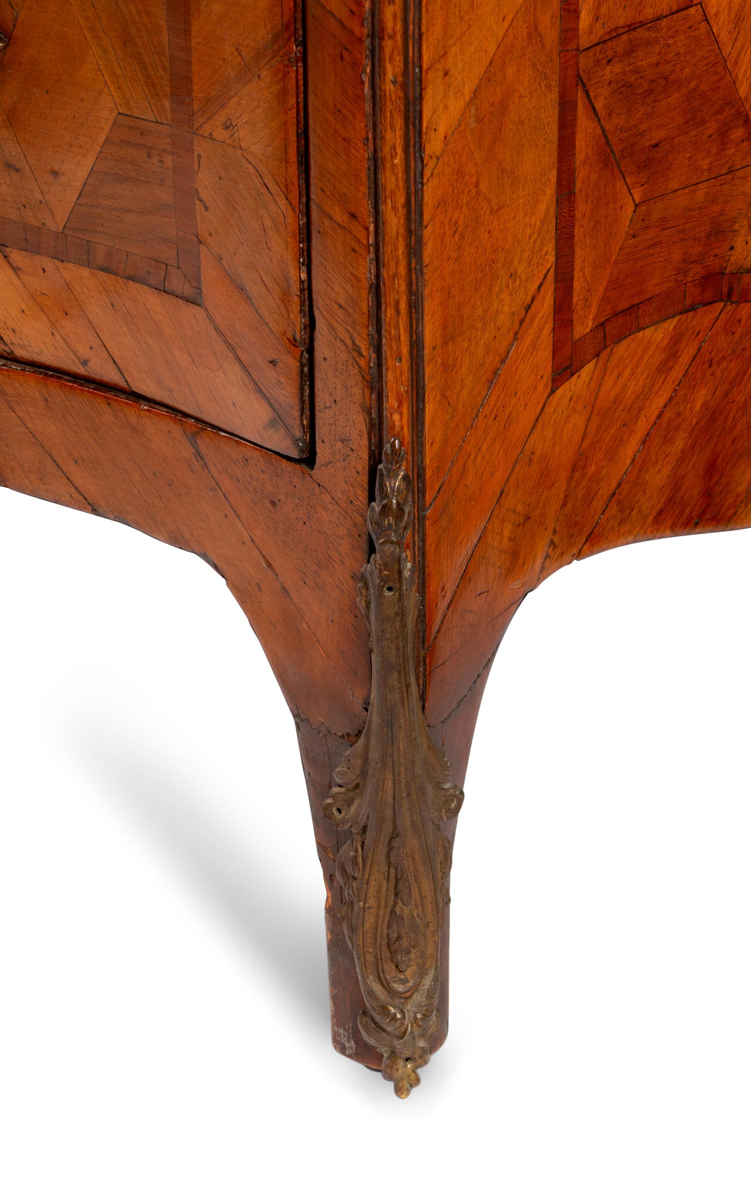 An Italian Rococo Parquetry Inlaid Walnut Commode — LATE 18TH CENTURY