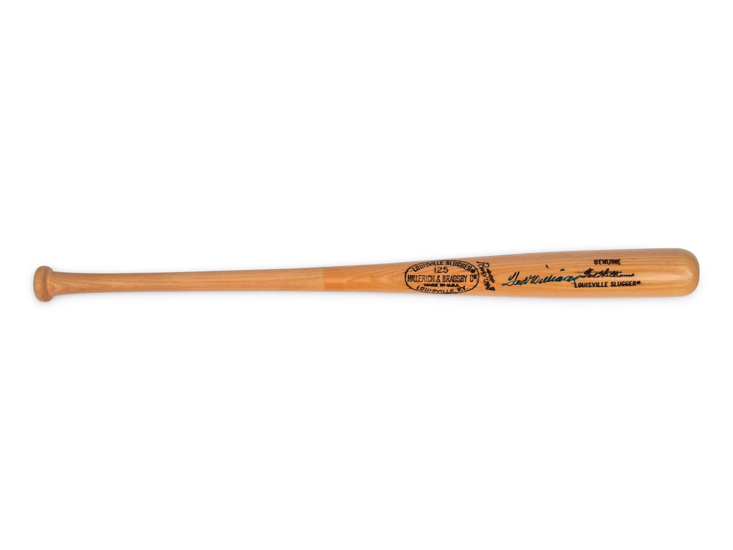 A Ted Williams Single Signed Autograph Louisville Slugger Bat (Beckett Authentication Services)
