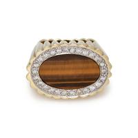 LA TRIOMPHE, TIGER'S EYE AND DIAMOND RING