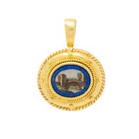 YELLOW GOLD AND MICROMOSAIC PENDANT