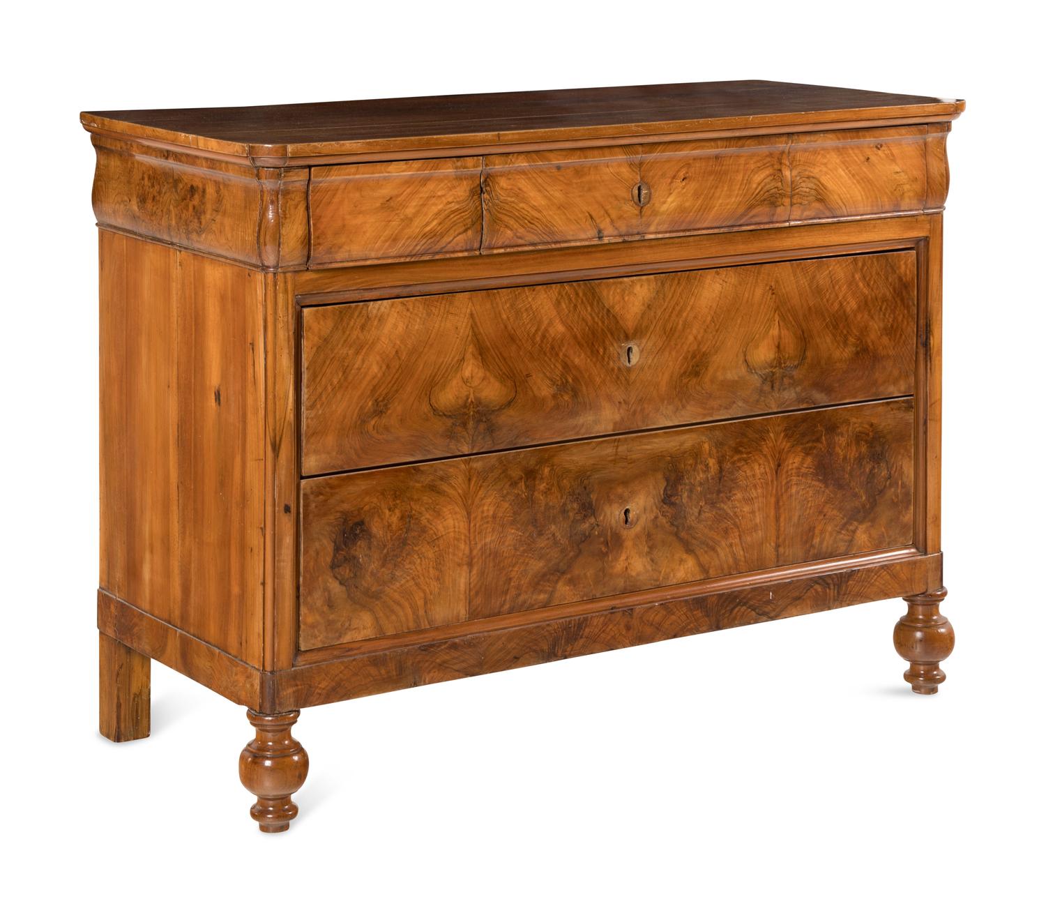 An Italian Walnut Chest of Drawers