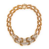 Bicolor Gold and Diamond Necklace