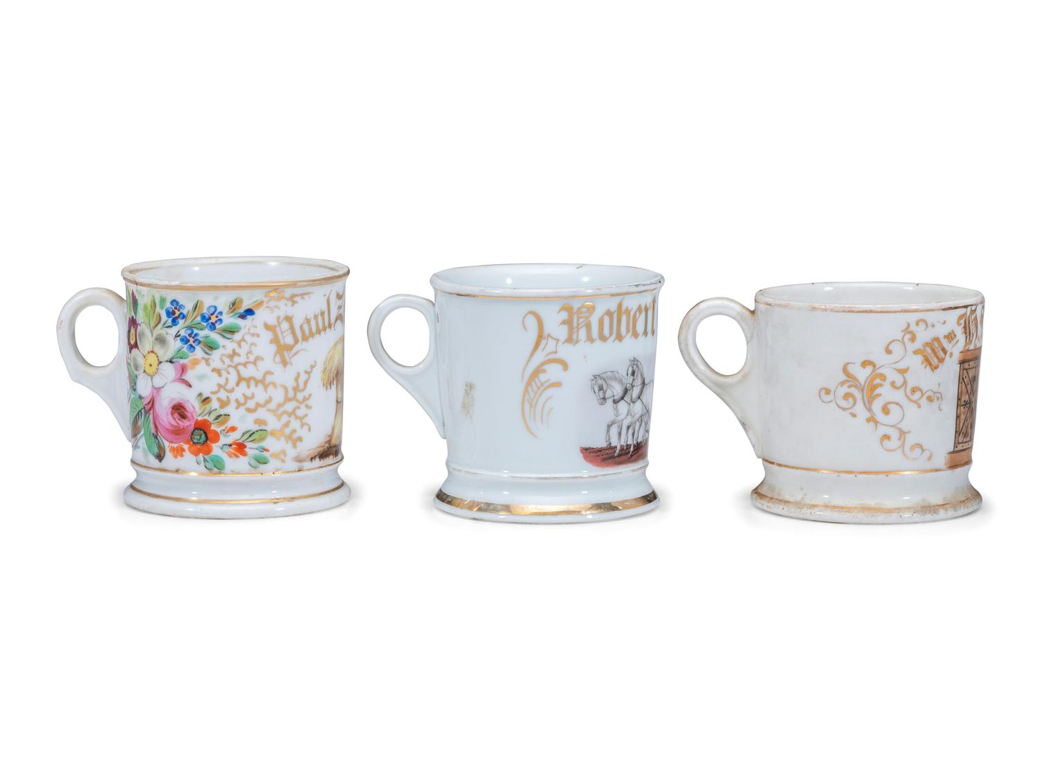 Three Farmer's Occupational Shaving Mugs