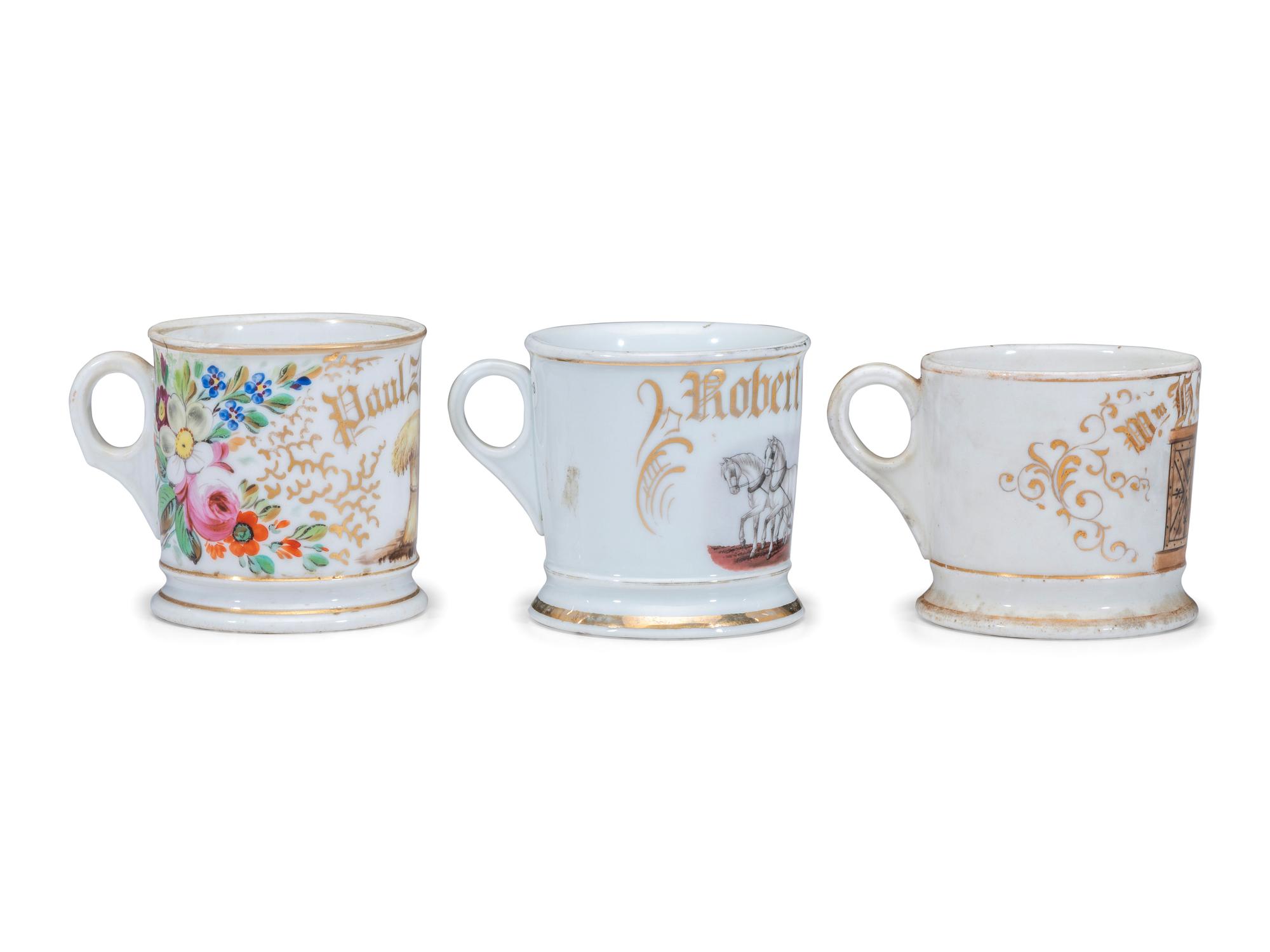 Three Farmer's Occupational Shaving Mugs