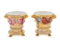 A Pair of Spode Porcelain Cache Pots — C. 1820