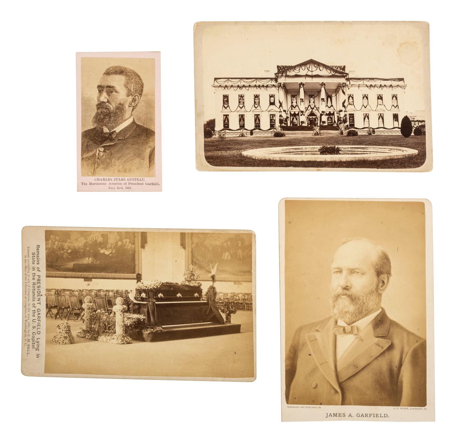 [GARFIELD, James A. (1831-1881)]. Images related to James A. Garfield and his assassination.