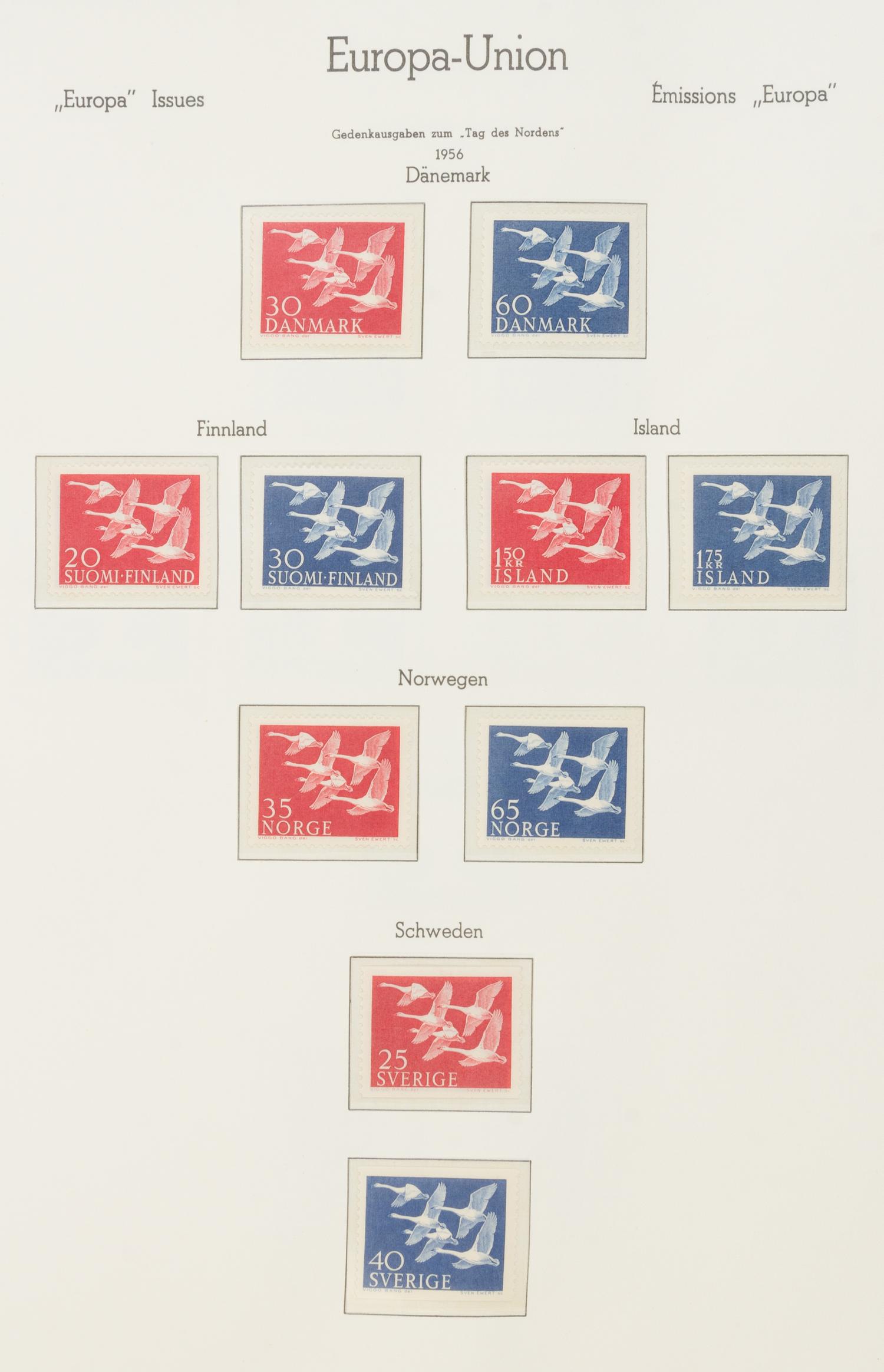 A Collection of European Union Issue Postage Stamps — LECHTTURM BRIEFMARKEN ALBUM-711949-1976