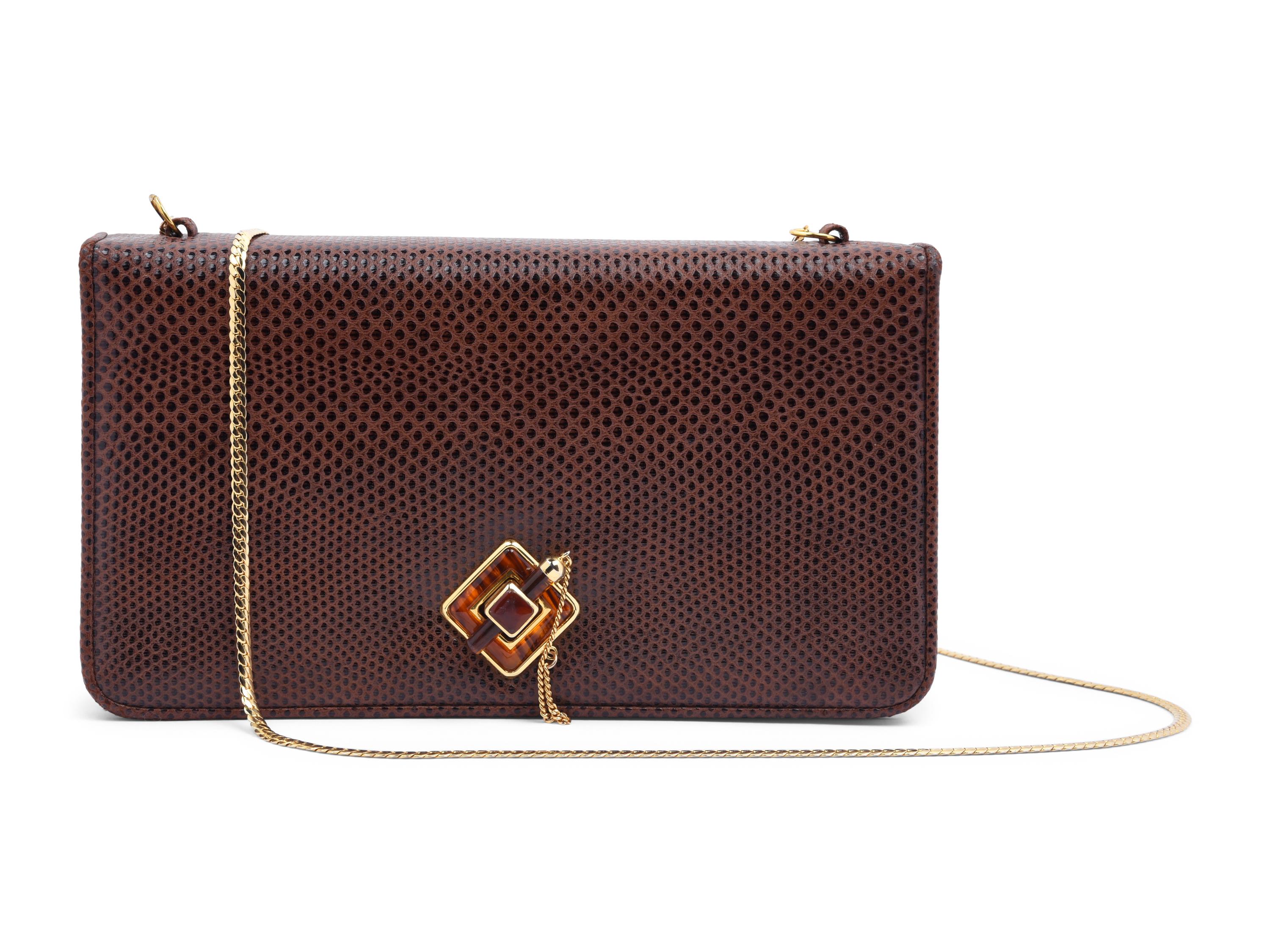 Judith Leiber Lizard Skin Wallet Shoulder Bag