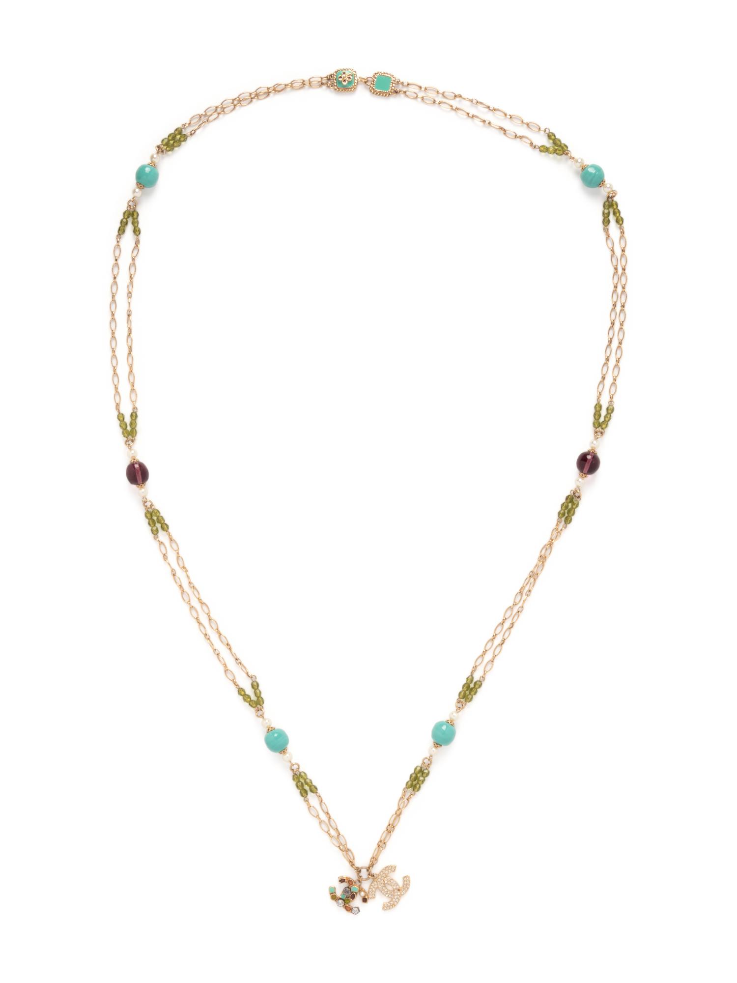 Chanel Chain Necklace with Glass Beads, 2005