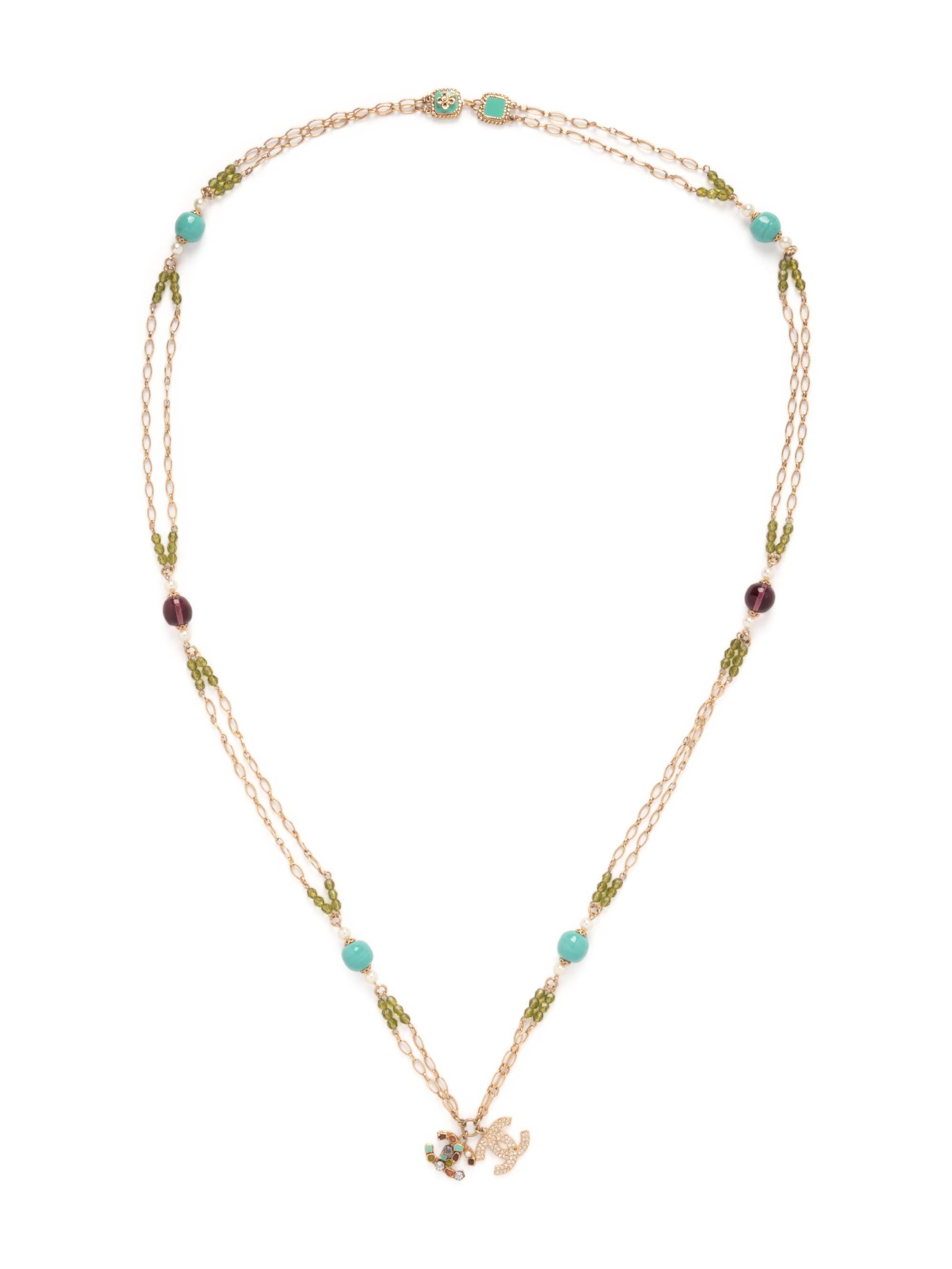 Chanel Chain Necklace with Glass Beads, 2005