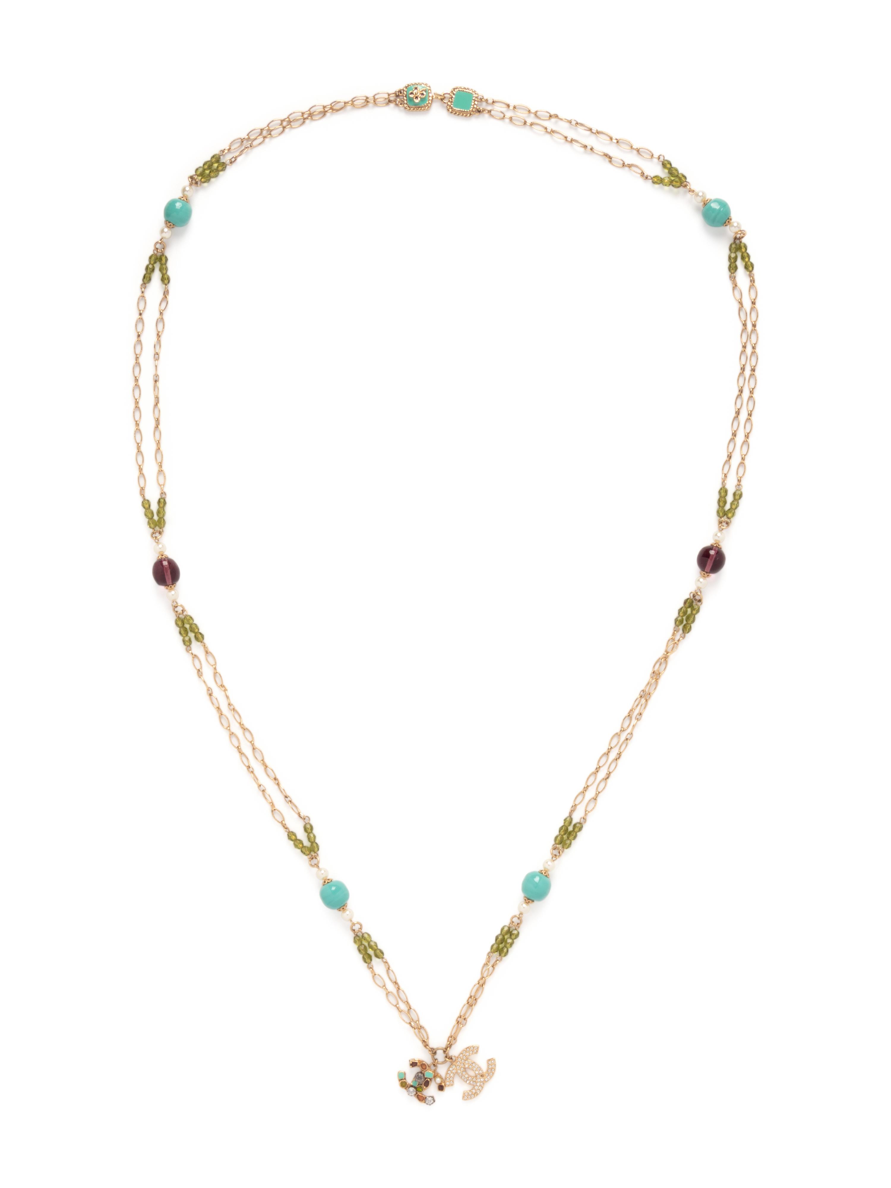 Chanel Chain Necklace with Glass Beads, 2005