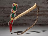 Prairie Decorated Antler Quirt, with Beaded Wrist Strap