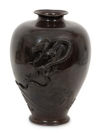 Two Japanese Bronze Vases