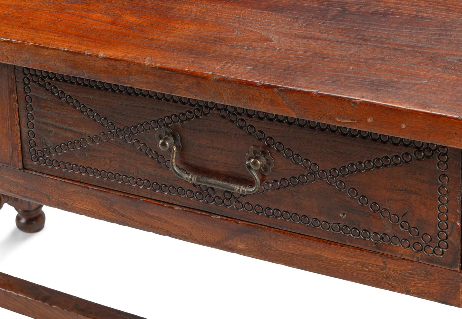 An Italian Renaissance Style Two-Drawer Table
