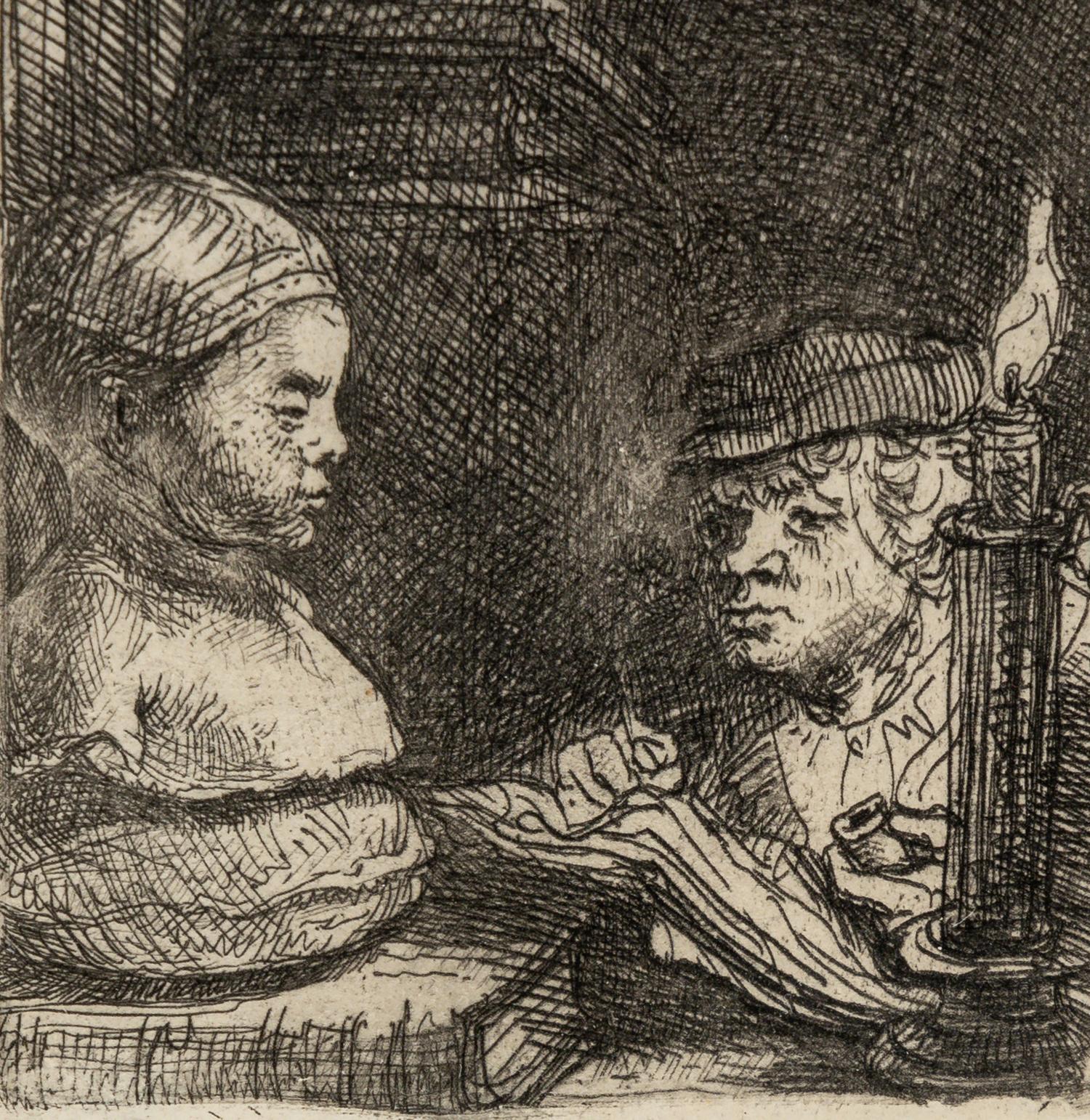 Man Drawing from a Cast