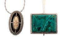 Mexican and Southwestern-style Silver Jewelry, with Inlay