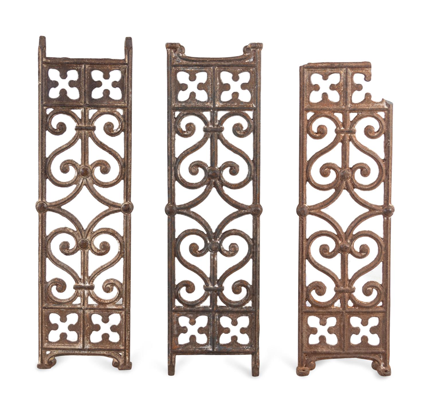 A Group of Three Wrought Iron Ornaments