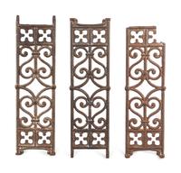 A Group of Three Wrought Iron Ornaments