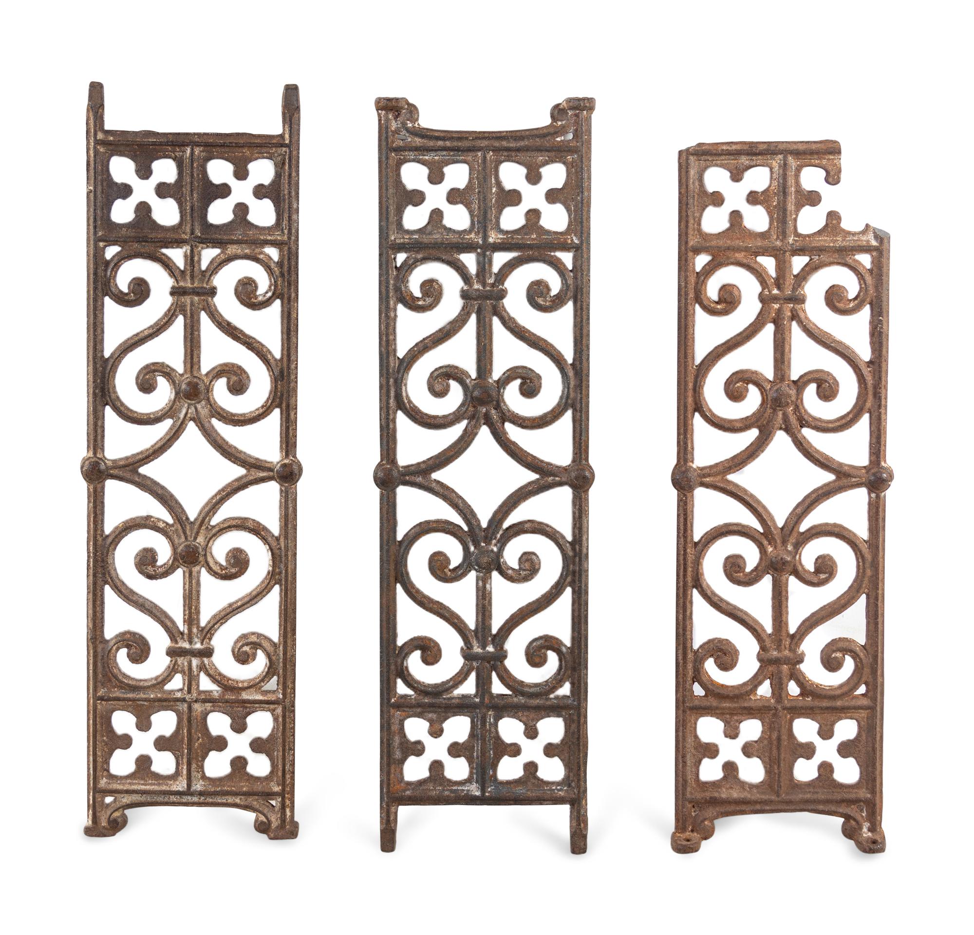 A Group of Three Wrought Iron Ornaments