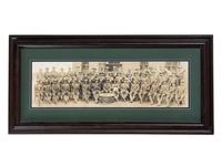 [WORLD WAR I]. Panoramic photograph of the World War I 317th Engineer's Band. Indianapolis: Patton Studio, 1918.