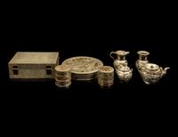 Eight Chinese Pewter Wares