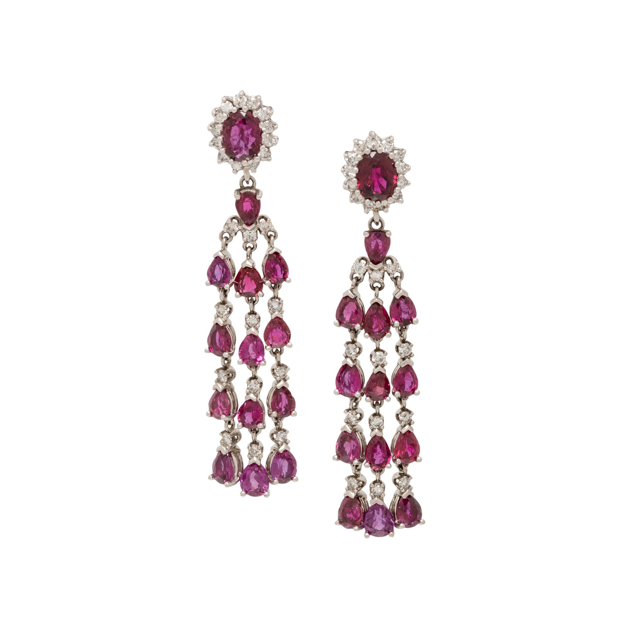RUBY AND DIAMOND CONVERTIBLE EARRINGS
