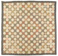 Pieced printed chintz quilt maryland, early 19th century