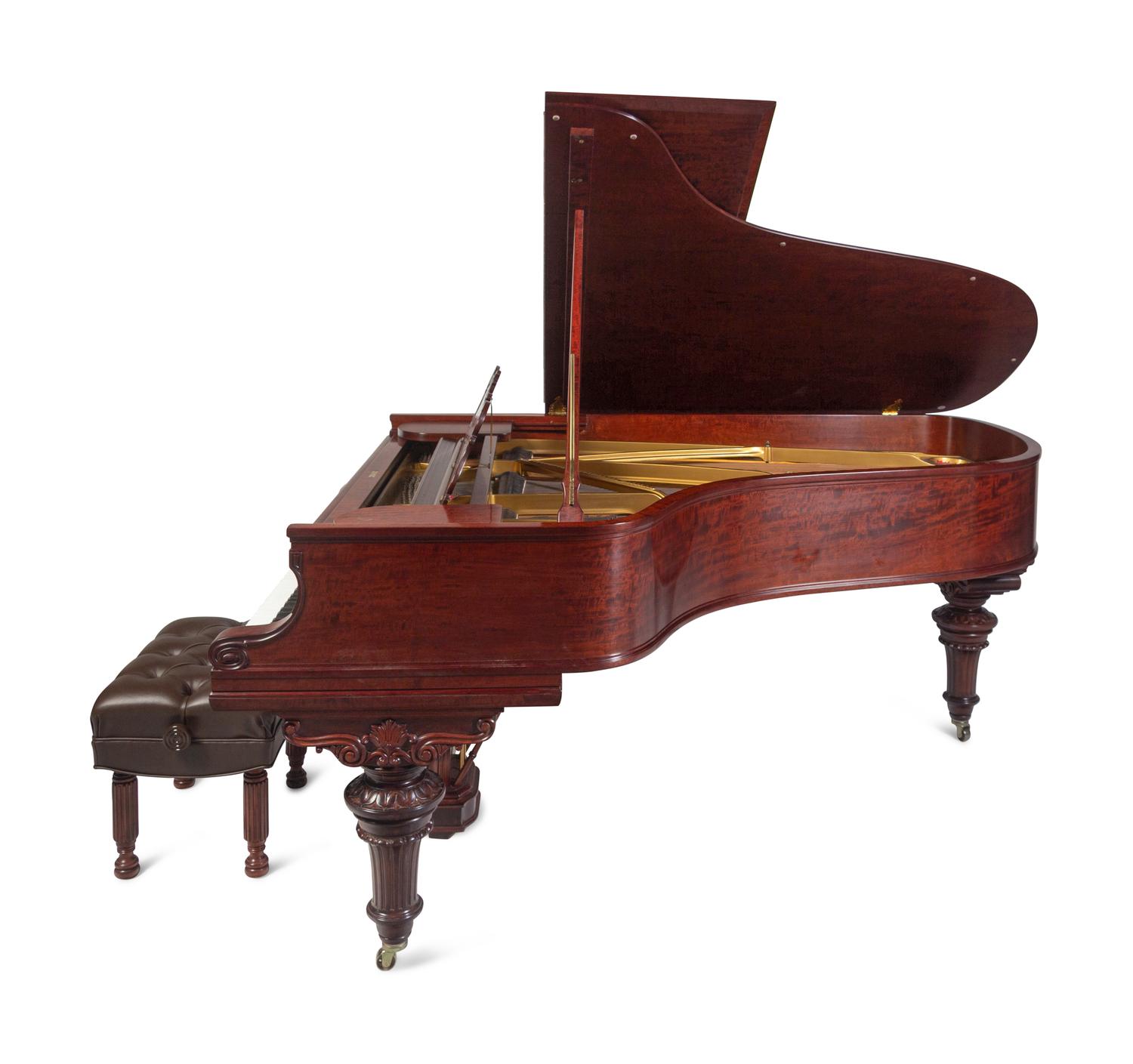 A Steinway and Sons Model B Mahogany Grand Piano
