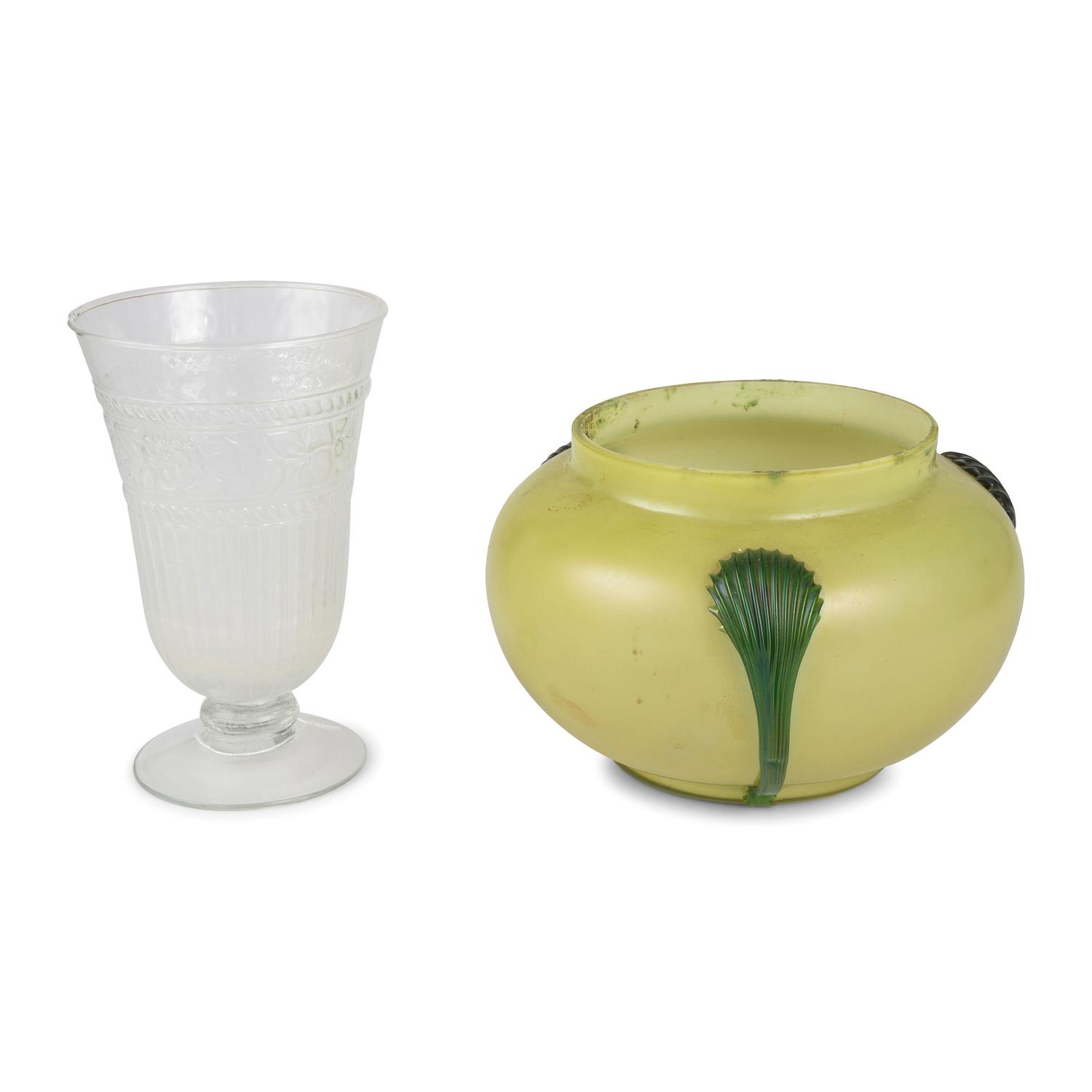 Two Decorative Glass Vases