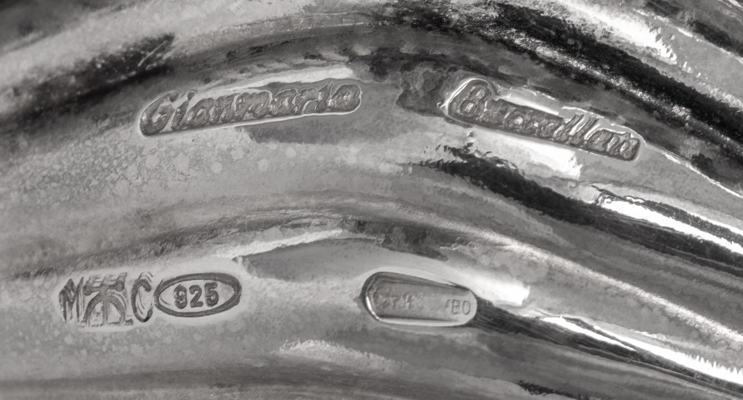 A Buccelatti Silver Shell-Form Dish