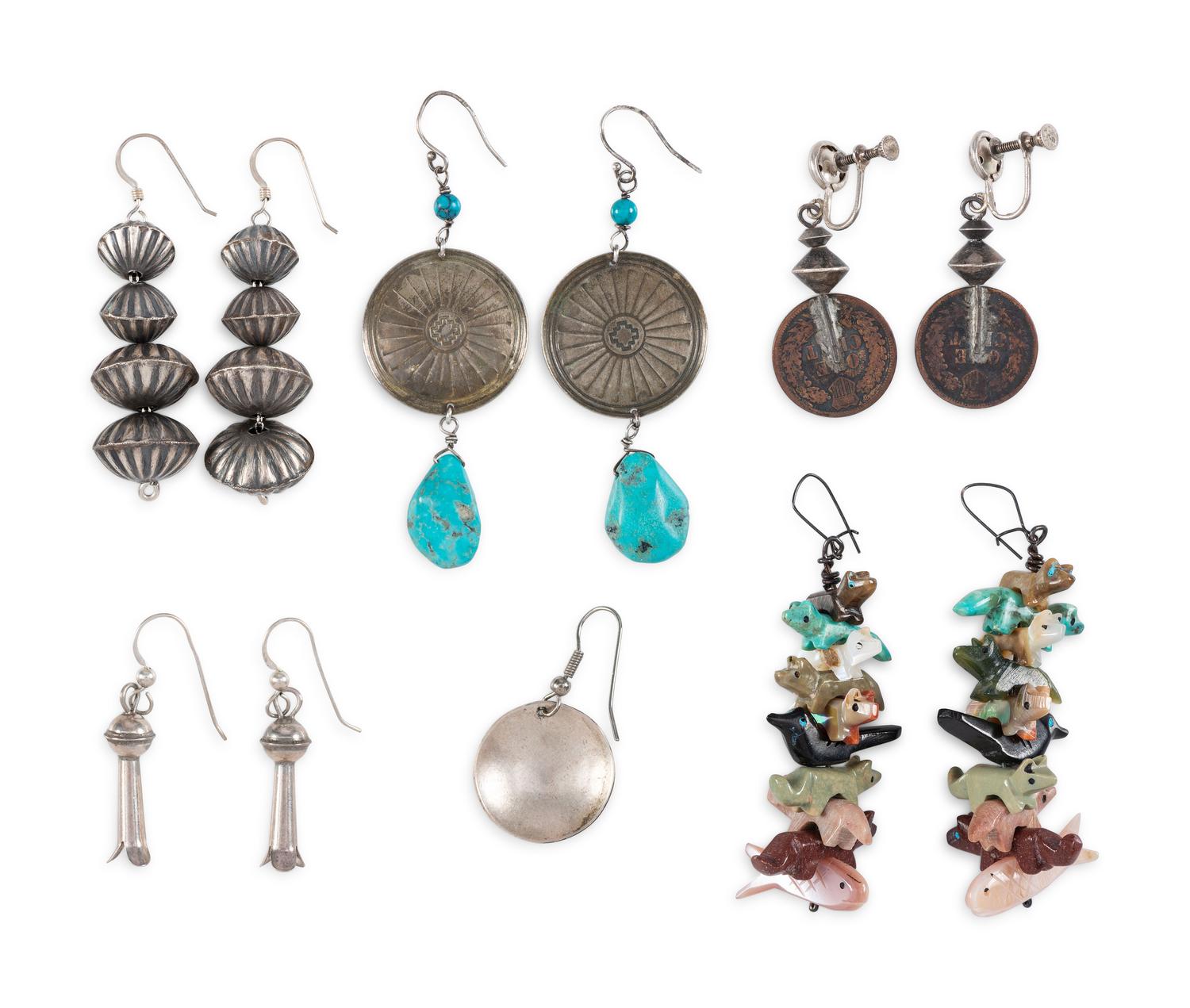 Assortment of Southwestern-style Earrings
