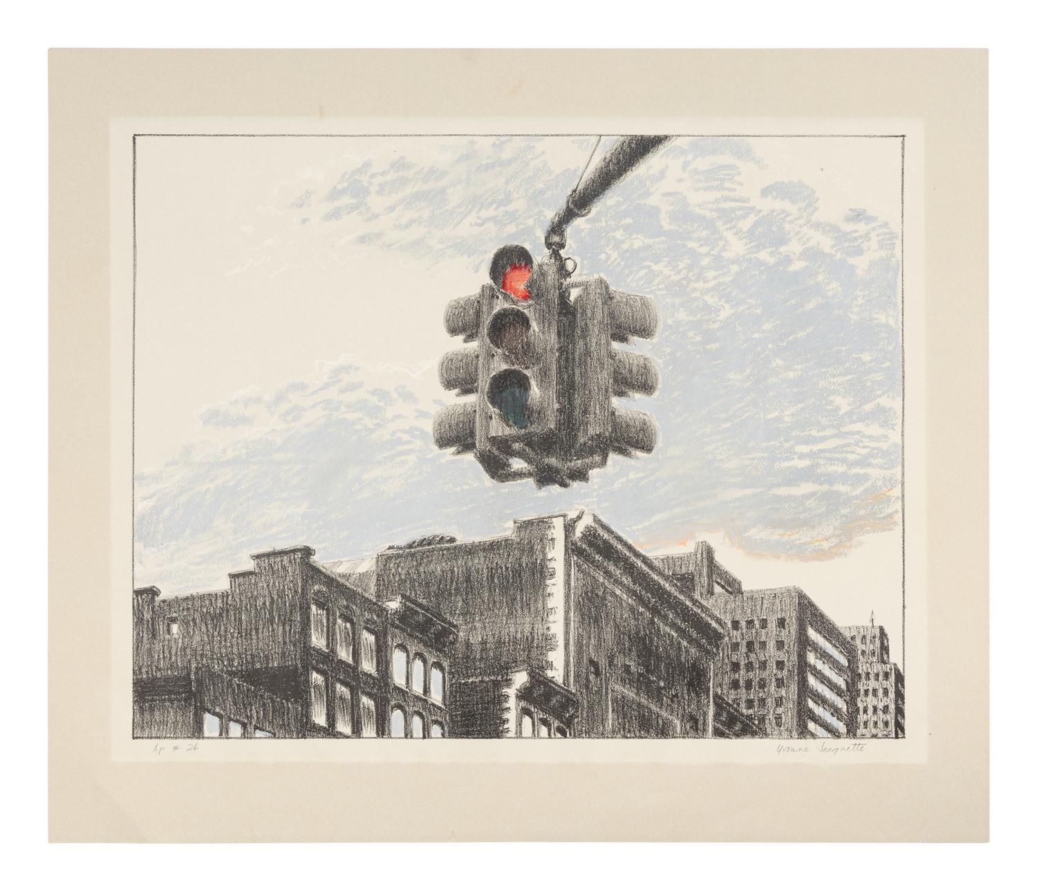 Traffic Light, 1973 and 22nd Street, 1974 (two works)
