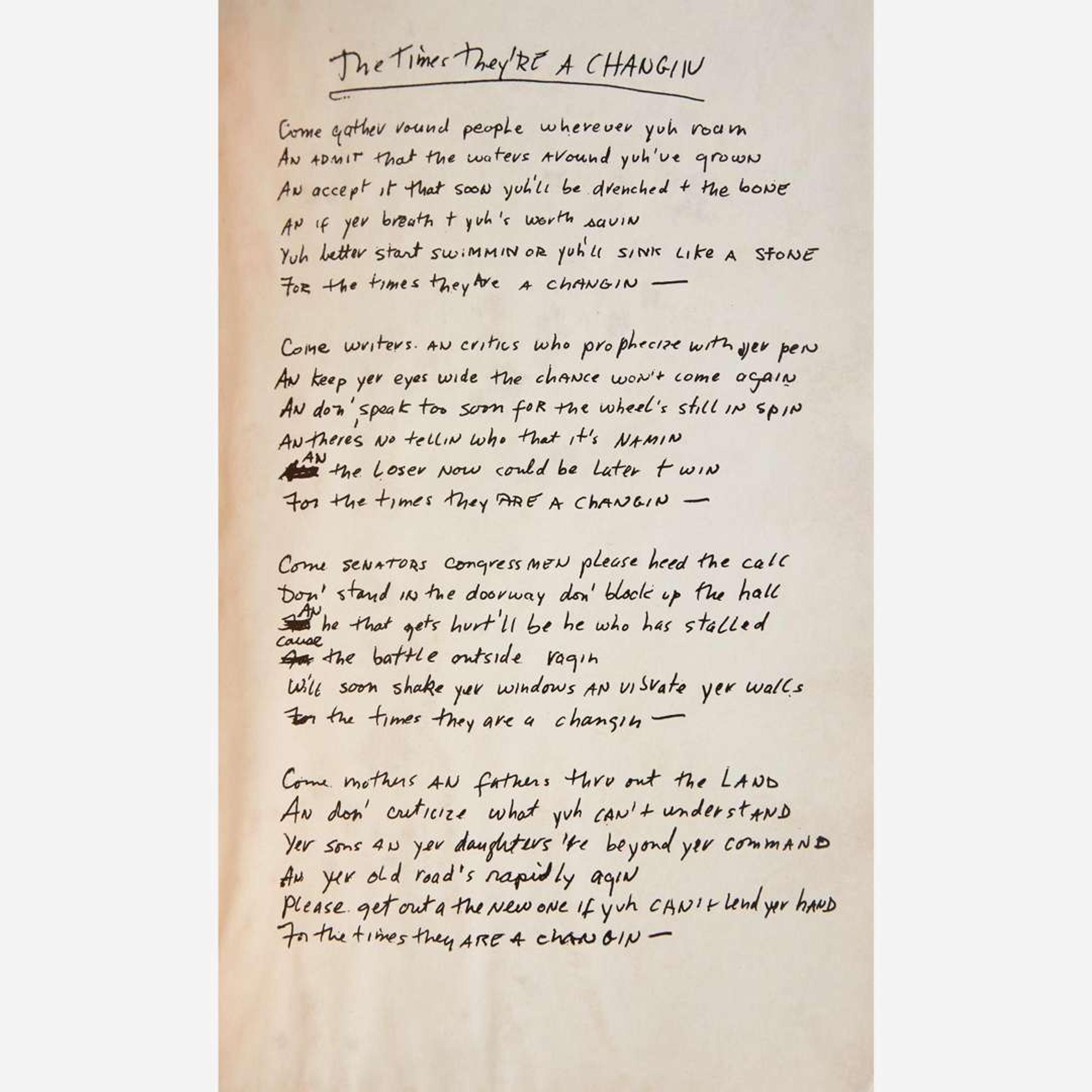 [Music] [Dylan, Bob] Group of 2 Rare and Early Bob Dylan Items