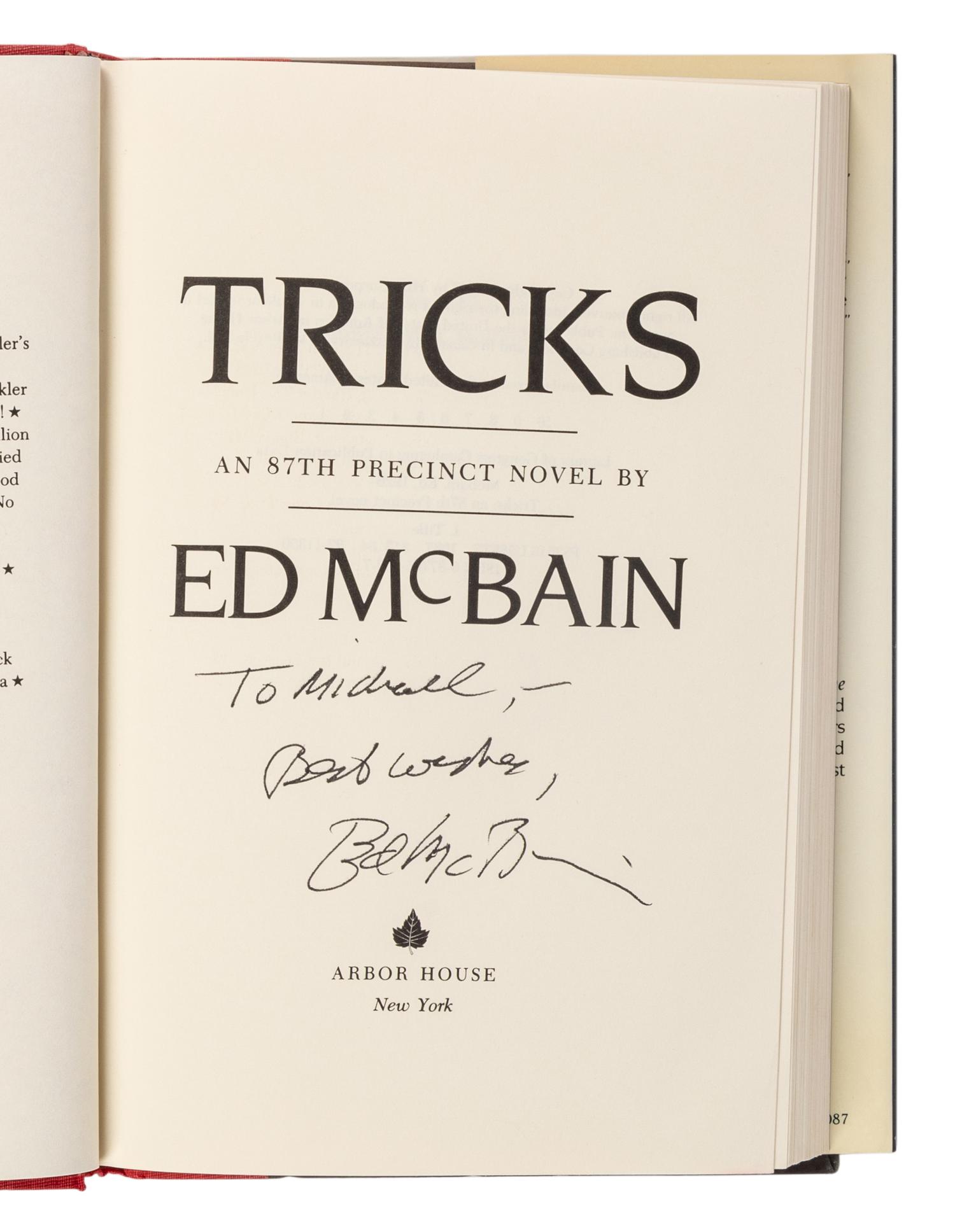 HUNTER, Evan (“Ed McBain”) (1926-2005). A group of 23 works by Hunter from the 87th Precinct Novels series, MOST FIRST EDITIONS, MANY SIGNED, comprising: