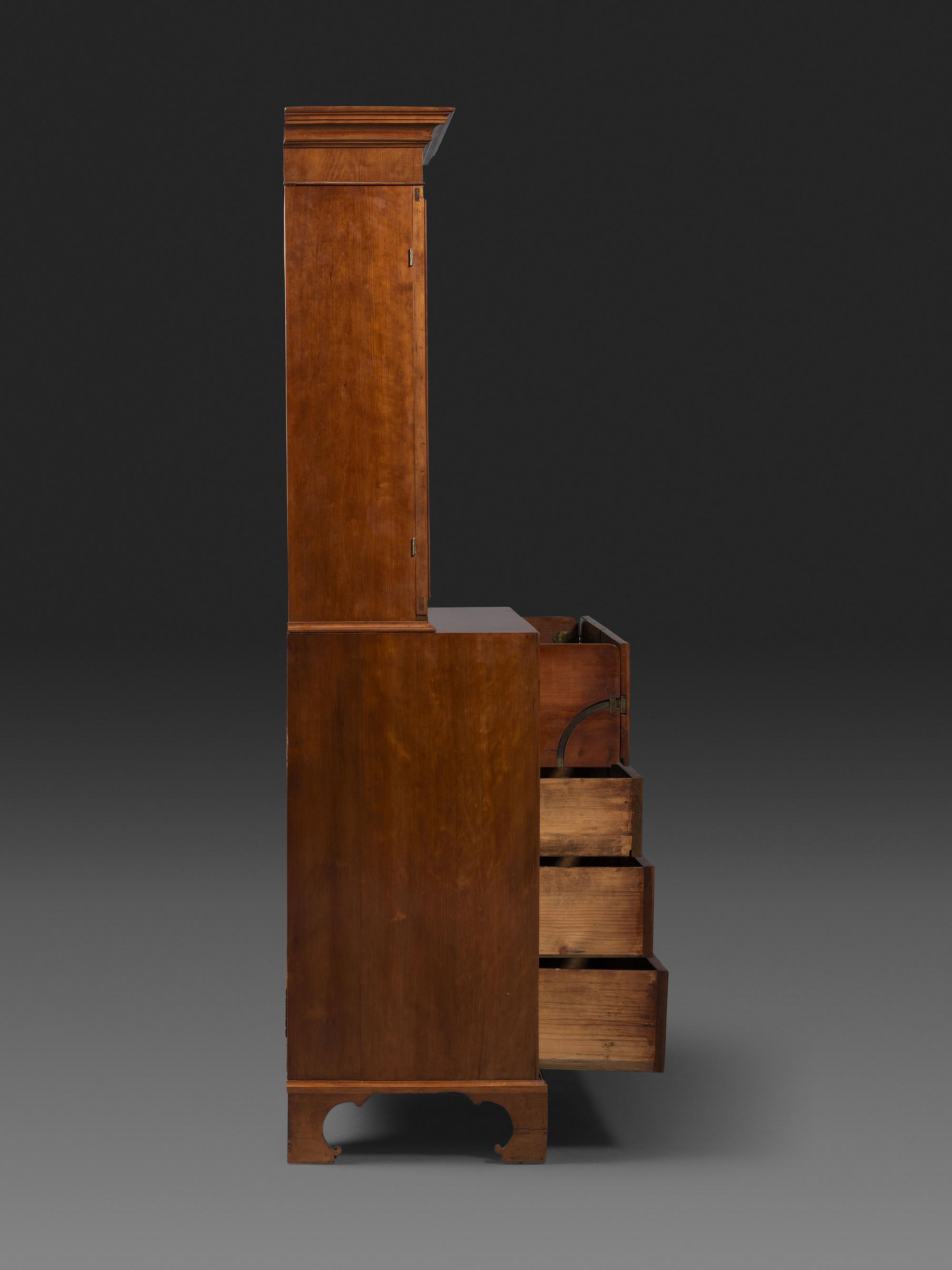A Federal Inlaid and Figured Cherrywood Cabinet