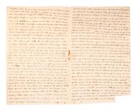[AFRICAN AMERICANA]. MERCER, Hugh (1726-1777). Manuscript last will and testament, describing a plantation purchased from George Washington. Fredericksburg, Spotsylvania County, VA, 20 March 1776.