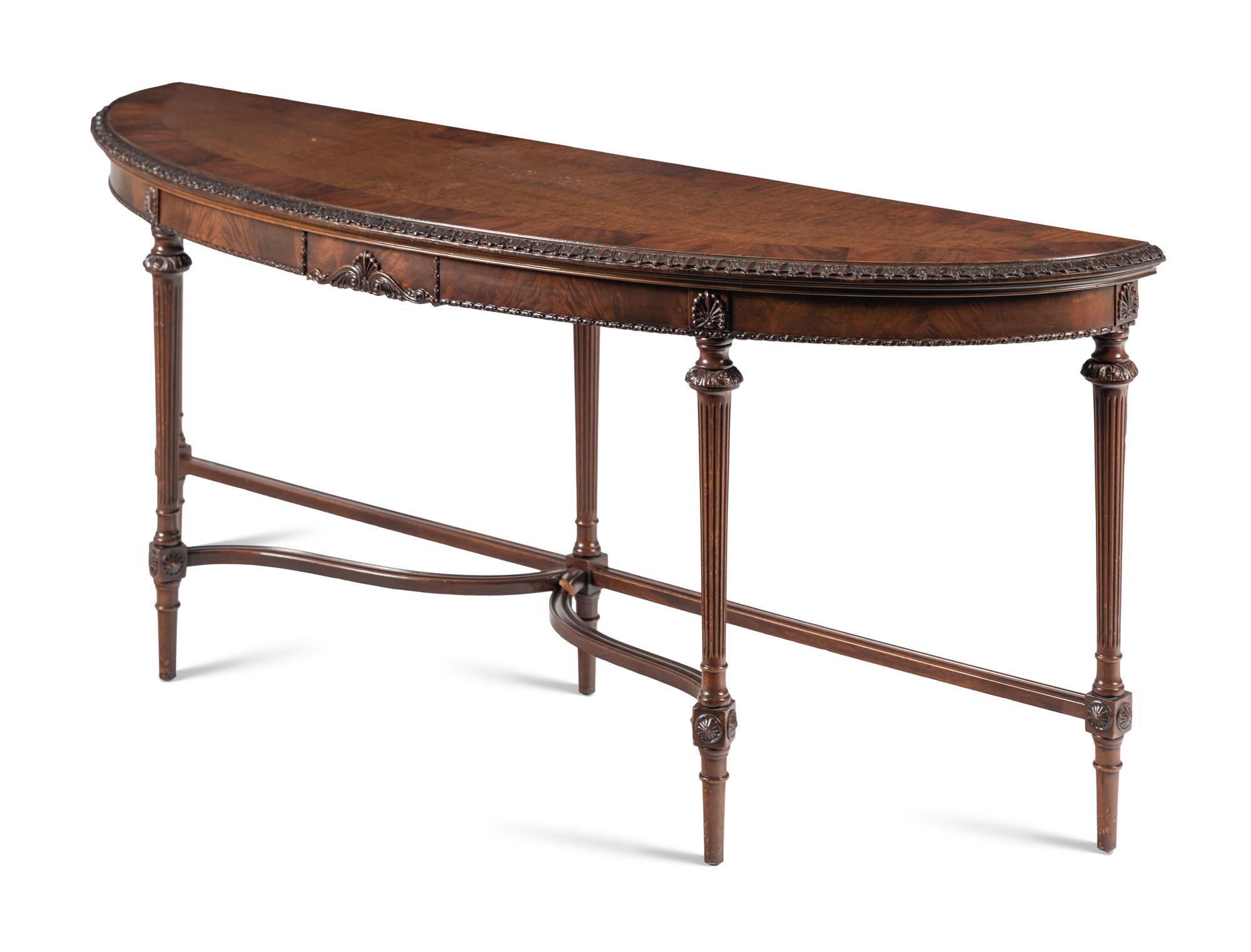 A George III Style Mahogany Console Table